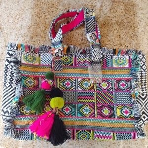 Embroidered handbag
